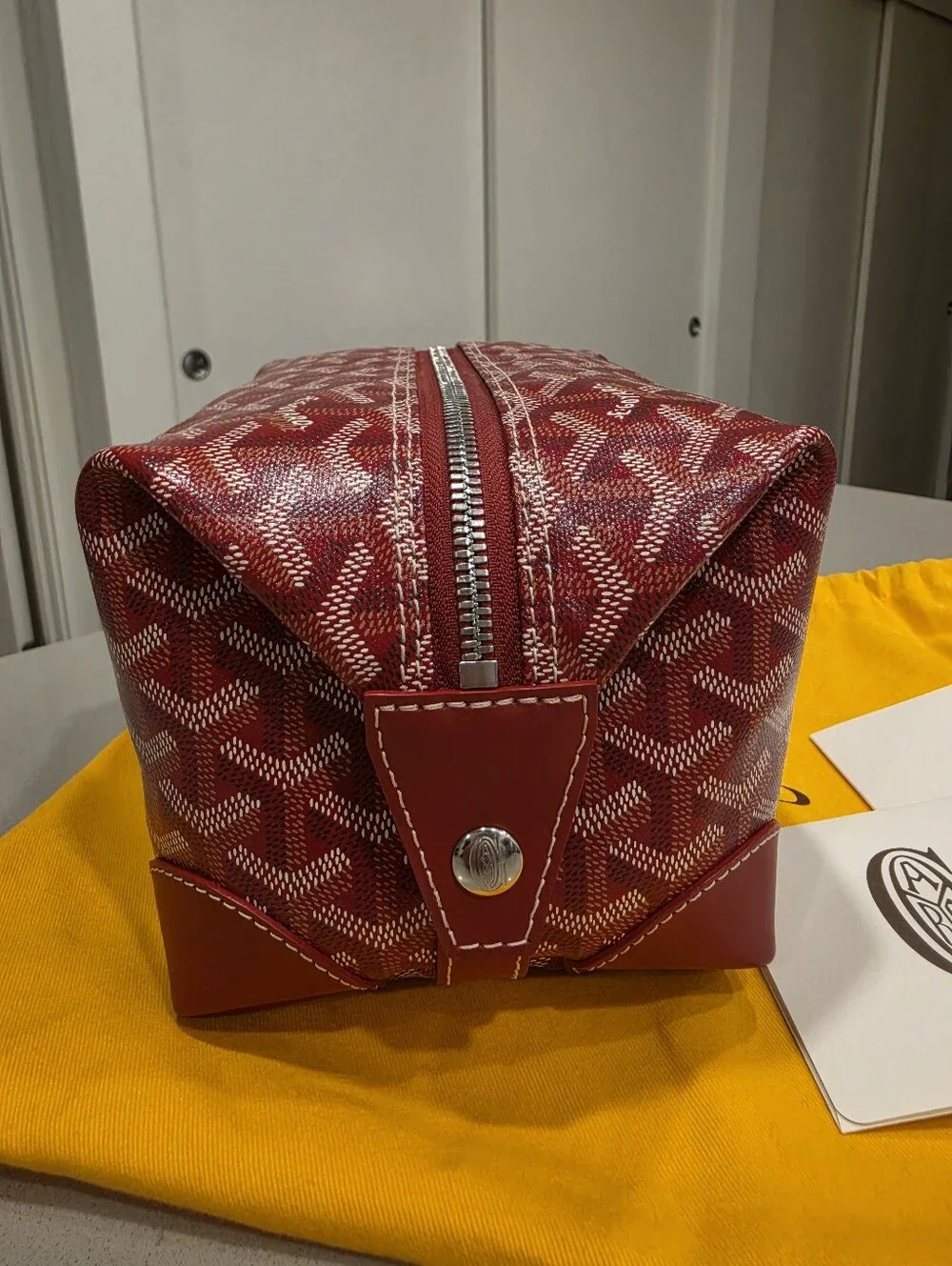 Goyard Red Toiletry Pouch